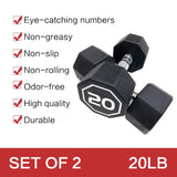 Premium Octagonal Dumbbell, Large Numbers, Hard Chrome Plated Handle Dumbbells to Assist with 94092339