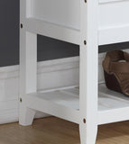 ZNTS Rouen Seating Bench with Shoe Storage, White T2574P164221