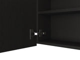 Medicine 18H" Single Door Cabinet, Two External Shelves, Three Interior Shelves , Black B097133142