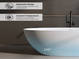 66.9Solid Surface Matte Tub, Solid Surface Soaking Tub, Stone Resin Freestanding Bathtub, Thick 37120229