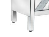 Storage Cabinet with Mirror Trim and M Shape Design Spliced Combination For Living Dining W1445103594