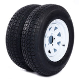 2x TL P811 Tires & Rims 530-12 4 Ply 5 lugs on 4.5" Center 4" Front, Rear tires 22760380