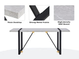 Modern Dining Table, 55 inch Kitchen Table for 4 People, Rectangular Dinner Table for Dining Room, WF312270AAG