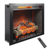 ZNTS 28inch Infrared Electric Fireplace Insert, Touch Panel Home Decor Heater, With Cracking Sound W1769P191328