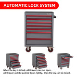 7-Drawer Rolling Tool Chest with Locking Wheels & Drawers, 18.1" D x 26.6" W x 38.3" H Mobile Tool W3037P309487