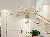 24-Light Gold Chandelier Industrial Iron Candle Chandelier Modern Suspended Farmhouse Chandeliers W5008P464949