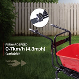 wheelbarrow electric Professional specs - this wheelbarrow uses an electric 24v 500w Brushless motor N727P171068R