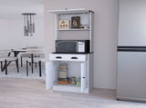 White and Black 2-Cabinet Kitchen Pantry B062P175029