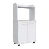 Rockford Kitchen Cart, Open Shelf, Double Door Cabinet, Two Interior Shelves B128P148971