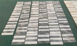 12*12 Waterjet marble,White Grey 2 color, marble, for floor and wall,polished marble tile, W1696P262345