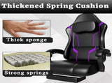 Ergonomic Gaming Chair, Video Game Chair with Pocket Spring Cushion and Footrest, Height Adjustable 61071422