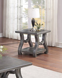 ZNTS End Table With Open Shelf In Sliver SR016392