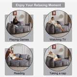 Giant Bean Bag Couch for Adults, Ultra Soft Fluffy Loveseat Bean Bag Sofa, Oversized Chase Lounge 54782712