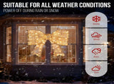 Pre-lit Outdoor Giant Bowknot Christmas Decoration, Lighted Metal Frame with 124 Warm White LED 60463986