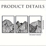 CIFbuy3pcs/aet Minimalist Mountain Landscape Metal Wall Art Square Hollow-Out Panels, Mesmerizing 37234795
