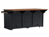 K&K 72" Farmhouse Kitchen Island with Fridge Storage Space & Power Outlet, Rolling Coffee Bar 25703063
