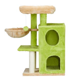 ZNTS 33 inch Cat Tree Cat Tower for Indoor Cats, Cat Activity Center Play House with Large Padded Perch, 75858687