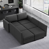 Modular Sectional Sofa with Storage Seat Upgrade Convertible Sofa Couch for Living Room/Deep 27'' B2716P236655