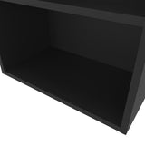 Guadalupe Wall Cabinet in Melamine with Open Storage, Black B128P244994