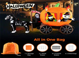 10.2x2.6x5.9ft Halloween Inflatable Carriage - 6 LED Lights, Premium Polyester , 20611597