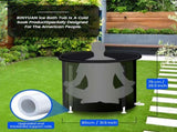 XL Ice Bath Tub for Athletes With Cover 99 Gal Cold Plunge Tub for Recovery, Multiple Layered 03867567