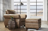 Leinster Faux Leather Arm Chair and Ottoman 2 pieces set T2574P196590