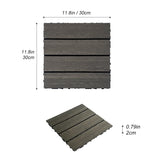 Wood Plastic Composite Deck Tiles Set of 20pcs, DIY Interlocking Decking Tiles, Floor Tile, Durable, W2805P205619