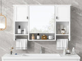 35'' x 28'' Modern Wall Mounted Bathroom Storage Cabinet, Bathroom Wall Cabinet with Mirror, 20410048