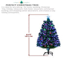 6 ft Pre-Lit Fiber Optic Artificial Christmas Tree with Star Topper, 230 Tips, Green 18387328