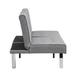 WOOD FRAME, STAINLESS LEG, FUTON, SOFA BED GREY W2297P247601