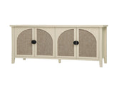 Rattan 4 Door Cabinet, Suitable for Bedroom, Living Room, Study W688P223028