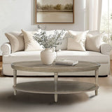 Oval Coffee Table with Shelf B035P256574
