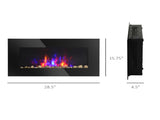 7 Color Background Light Wall Fireplace,Electric Wall-Mounted Fireplace with Flame Effect T3971P416219