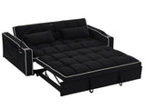 55.51 inch versatile foldable sofa bed in 3 lengths, modern sofa sofa sofa velvet pull-out bed, W2353P151786
