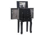 Standing Jewelry Armoire with Mirror, 5 Drawers & 6 Necklace Hooks, Jewelry Cabinet Chest with Top 54277669