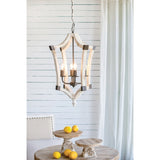 4 - Light Wood Chandelier, Hanging Light Fixture with Adjustable Chain for Kitchen Dining Room Foyer W2078138927