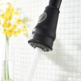 Commercial Black Kitchen with Pull out Sprayer, Single Handle Single Lever Kitchen Sink W1932P296311