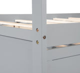 Twin Size Bed Headboard, Footboard, Trundle and Three Storage Drawers, Twin Size Pine Wood Bed W504P197161