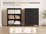 Fabric Storage Drawer Bedroom Dresser, Fabric Dresser for Closet, 3 Fabric Dresser with 68503716