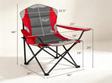 2 Pack Heavy Duty Folding Camping 330 LBS Capacity, 600D Oxford Padded Portable Outdoor Lawn 48570752