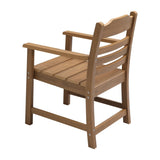 Patio Dining Chair with Armset Set of 2, HIPS Materialwith Imitation Wood Grain Wexture chair for W1209107725