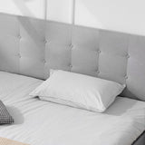 Upholstered Full Platform Storage Bed Frame with 4 Drawers, Adjustable Headboard with Button Tufted 62477493