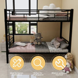 Twin Over Twin Metal Bunk Bed for Kids Boys Girls,Metal Structure Bedframe with Ladders & W1935P294047