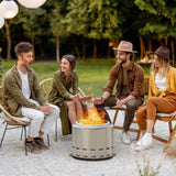 19.5" Smokeless Fire Pit, Portable Outdoor Firepit, Wood places, Low Smoke Bonfire for T3210P283244