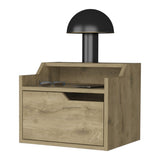 Florence Floating Nightstand with Drawer and Dual-Shelf Display B128P148915