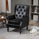 COOLMORE Wood Frame Armchair, Modern Accent Chair Lounge Chair with Sturdy Wood Legs for Living Room W395109979