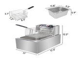EH81 2500W MAX 110V 6.3QT/6L Stainless Steel Single Cylinder Electric Fryer US 44109609