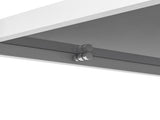 Rectangle Coffee Table with Tempered Glass top and White Legs, Modern Table for Living 38207692