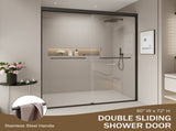 56-60 in. W x 72 in. H Double Sliding Shower Door, Semi-frameless Bathroom Sliding Door with 1/4" T5223P411682