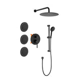 Shower System with Shower Head, Hand Shower, Slide Bar, Bodysprays, Shower Arm, Hose, Valve Trim, W2287141182